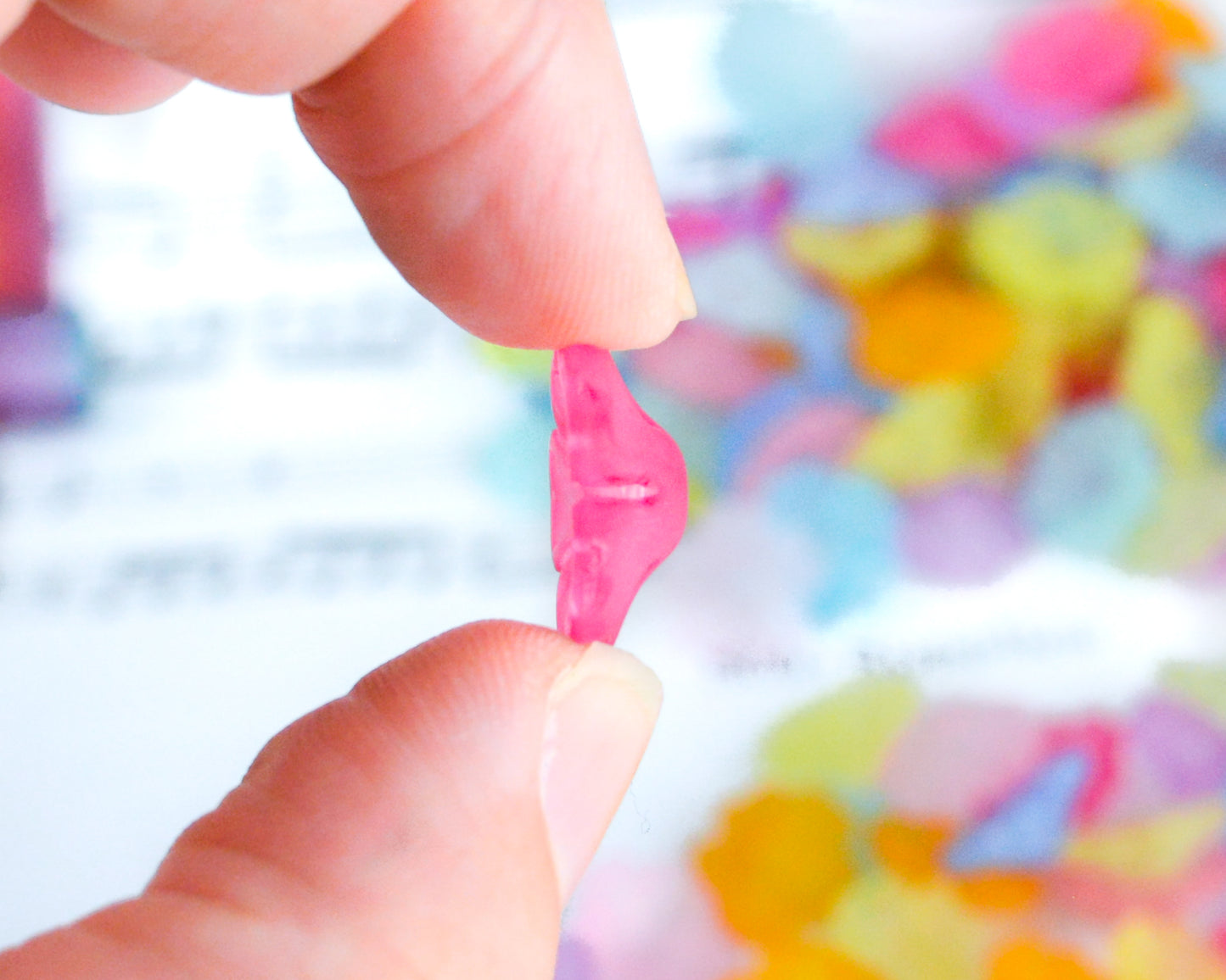 6x16mm Puckered Frosted Flower Beads in Colorful Acrylic