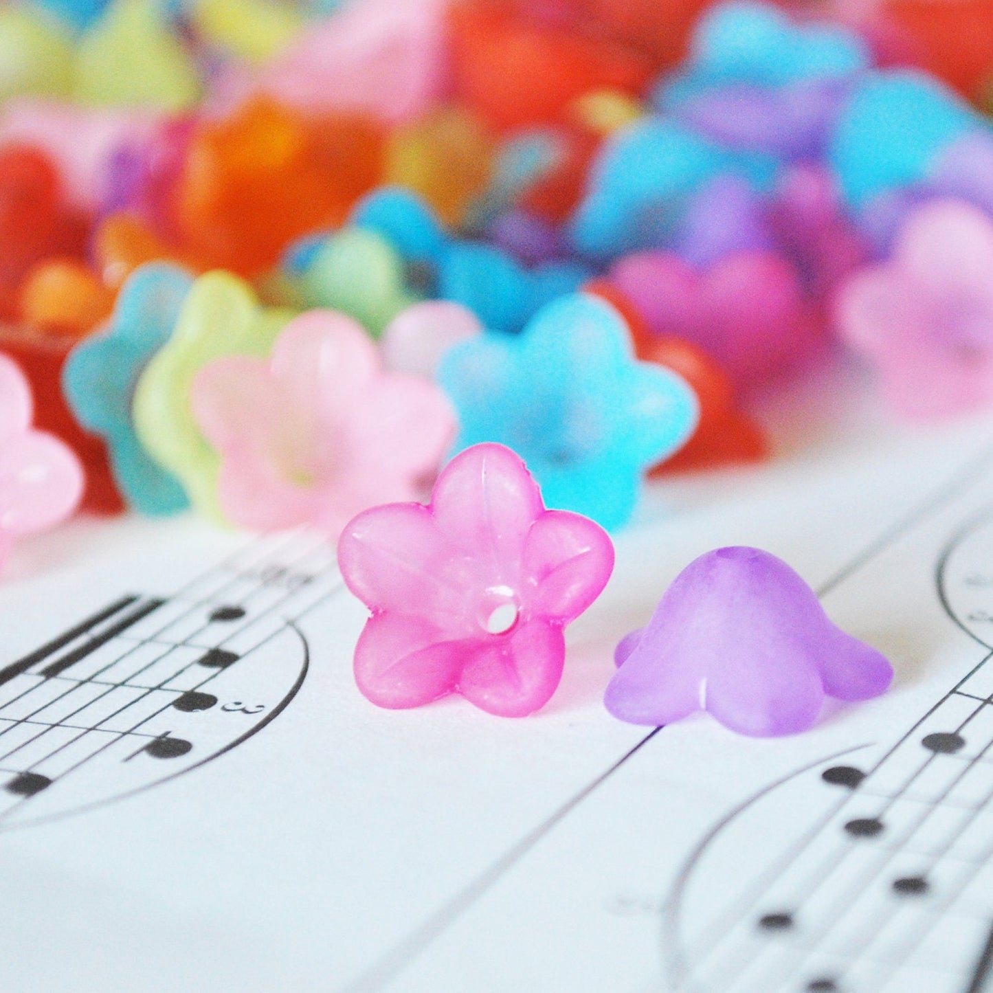 6x12mm Nestable Bell Flower Beads in Many Colors