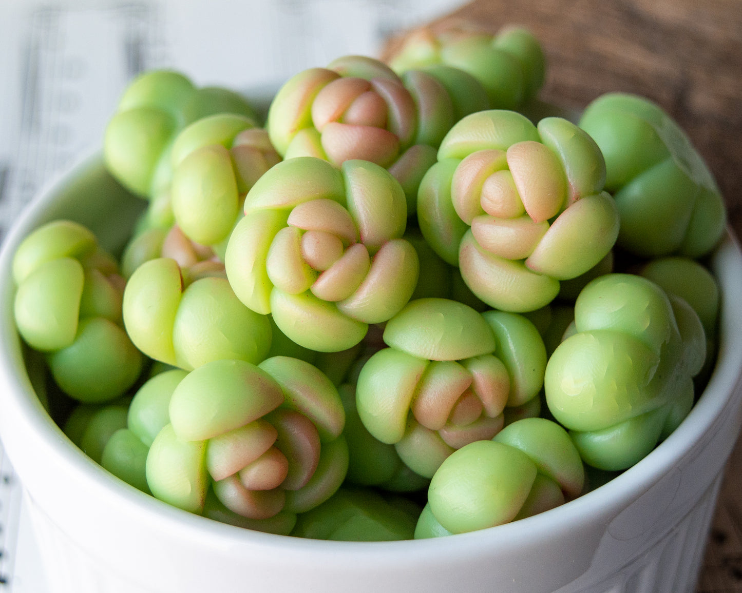Succulent Cabochons in Polymer Clay, 23mm Faux Plants For Crafts, Decor, Etc