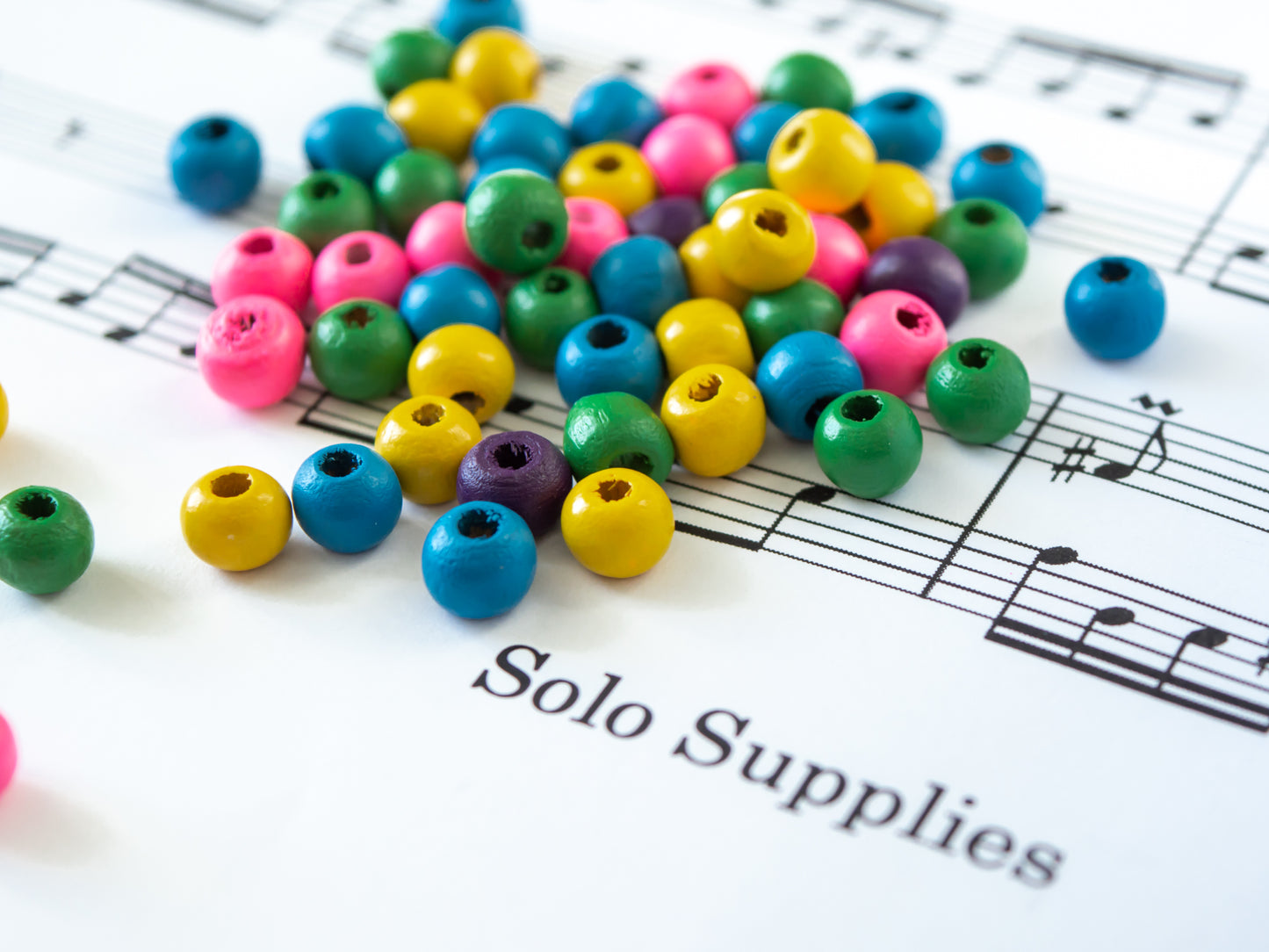 6x7mm Colorful Wooden Beads, Off-Round Shape