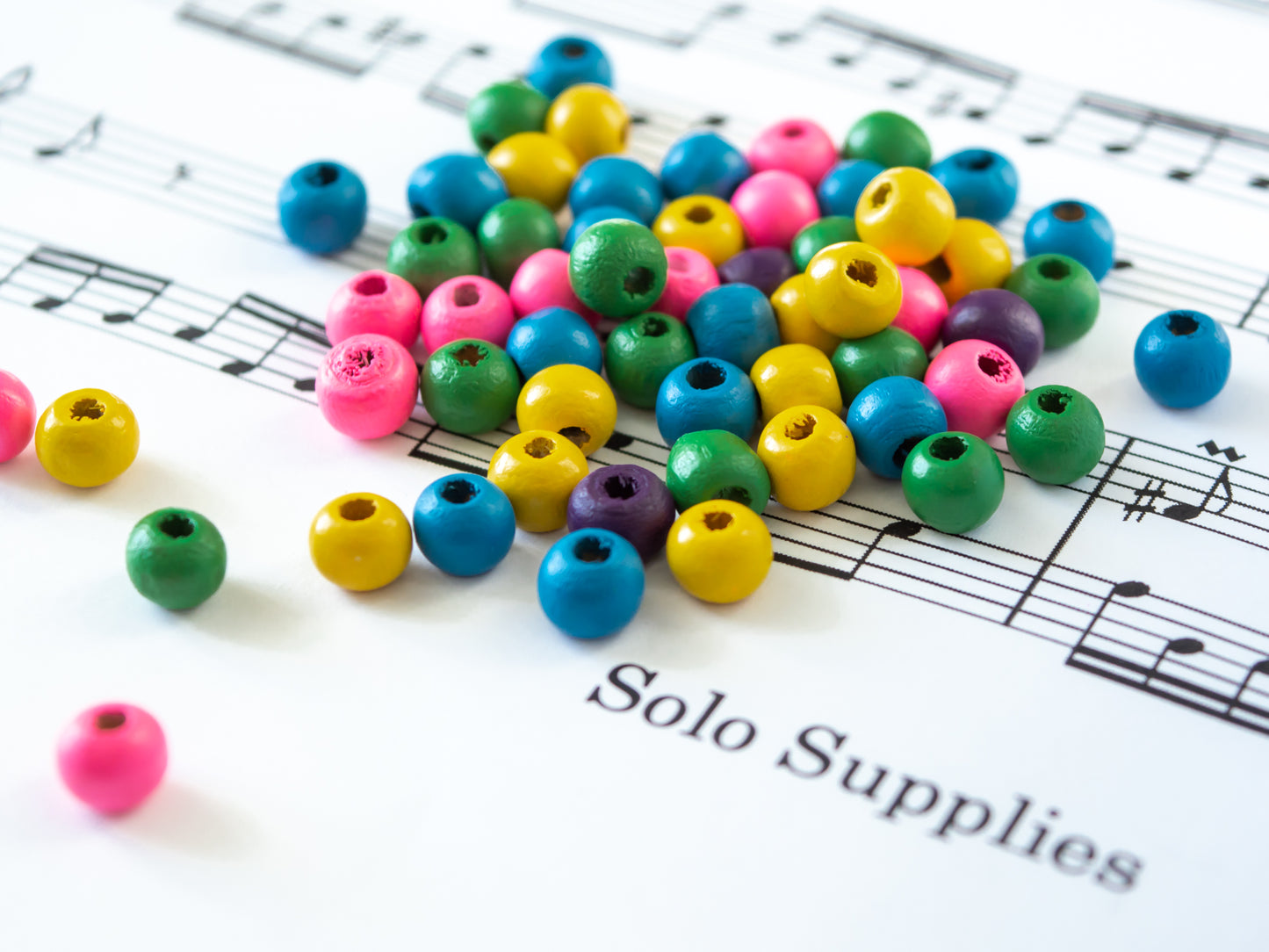 6x7mm Colorful Wooden Beads, Off-Round Shape