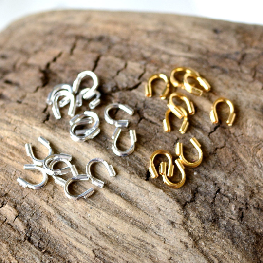 4x4mm Wire Guardians in Plated Brass