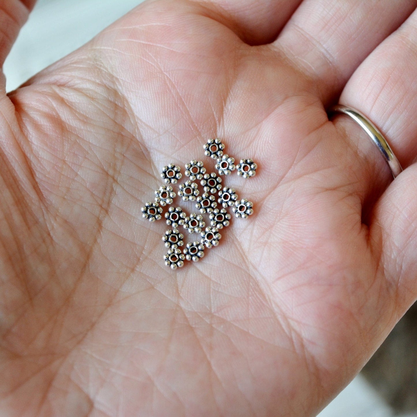 4x1mm Sterling Silver Spacer Beads