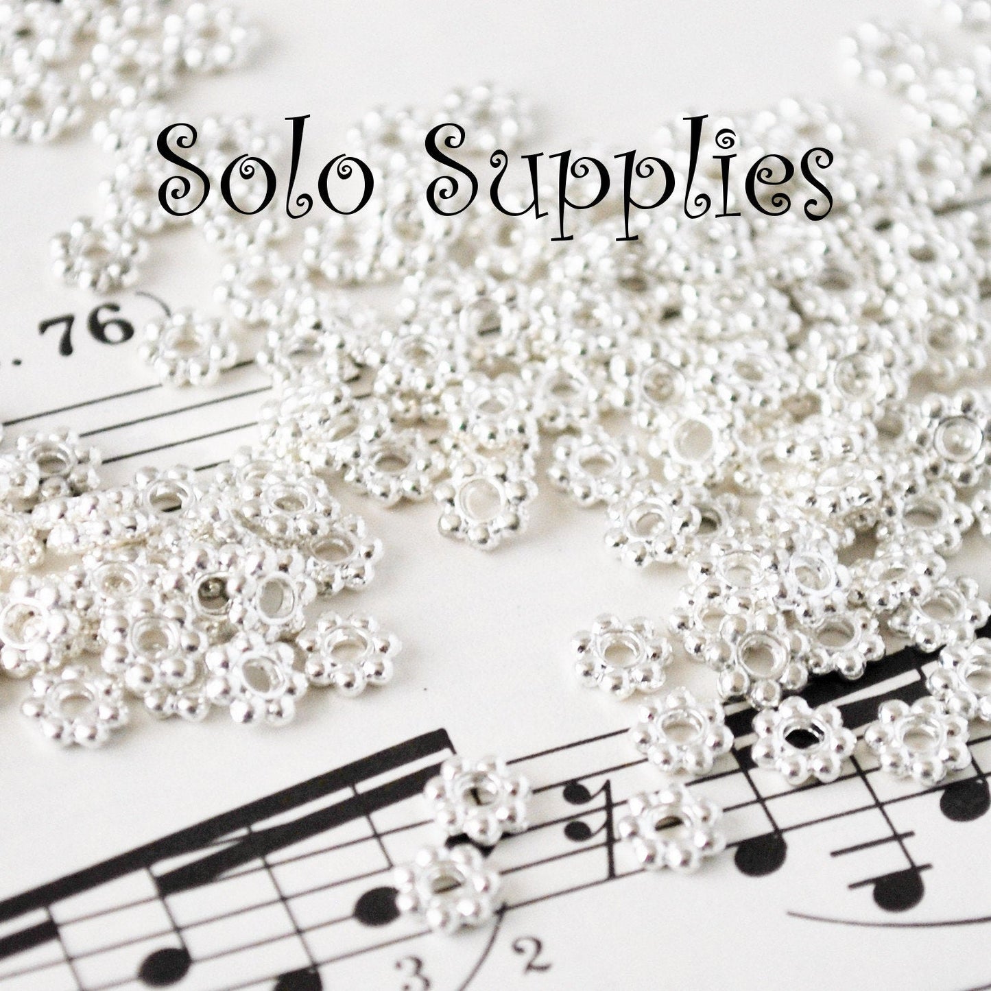 4.5x1mm Daisy Spacer Beads
