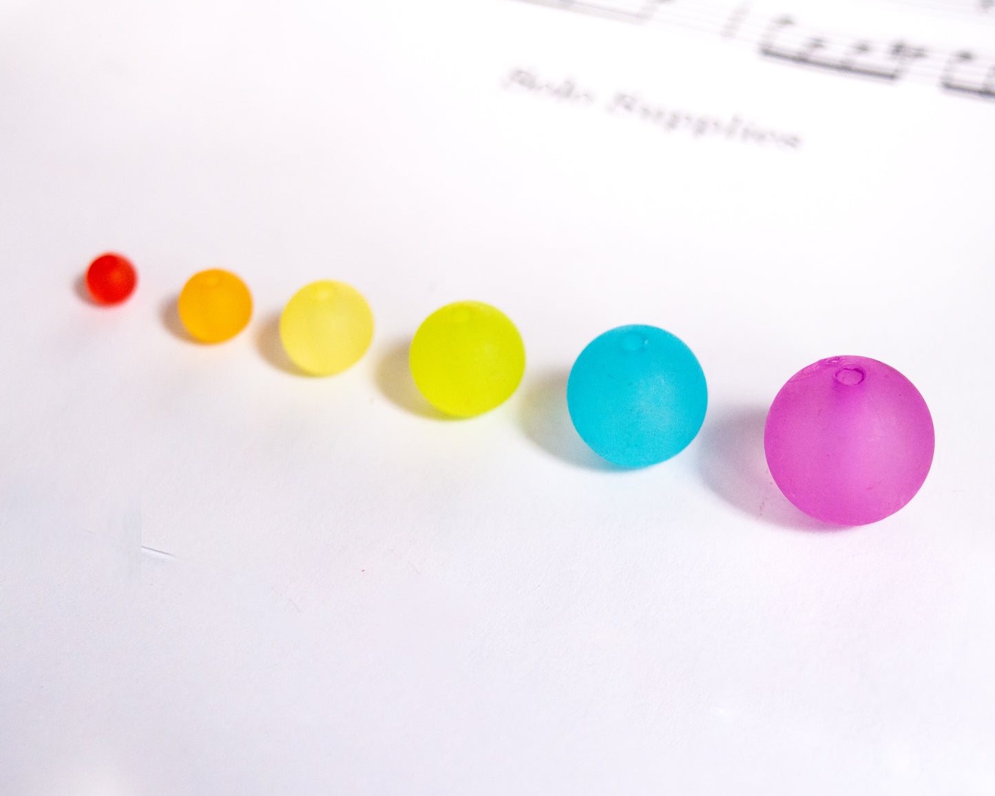 6mm Round Frosted Acrylic Beads in Pretty Colors, Lightweight Semi-Translucent Fun, Satin Finish Mixed Colors For DIY Jewelry and Crafts