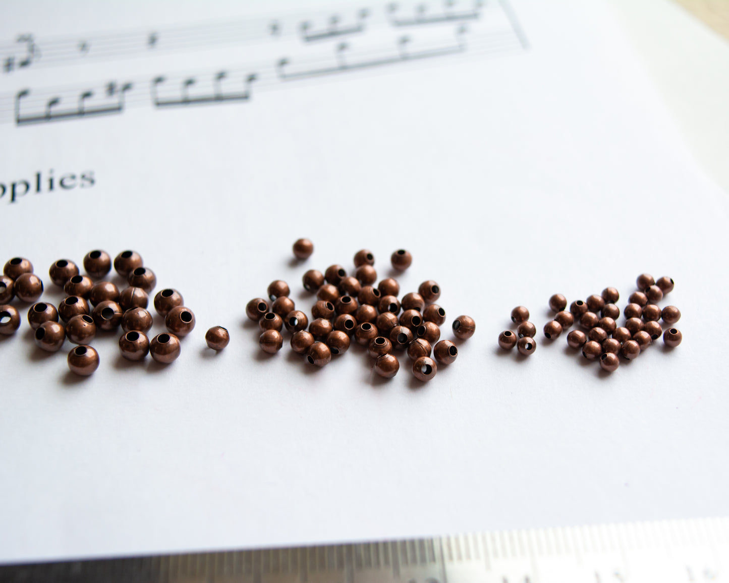 3mm Antiqued Copper-Plated Steel Beads, 100pc Package