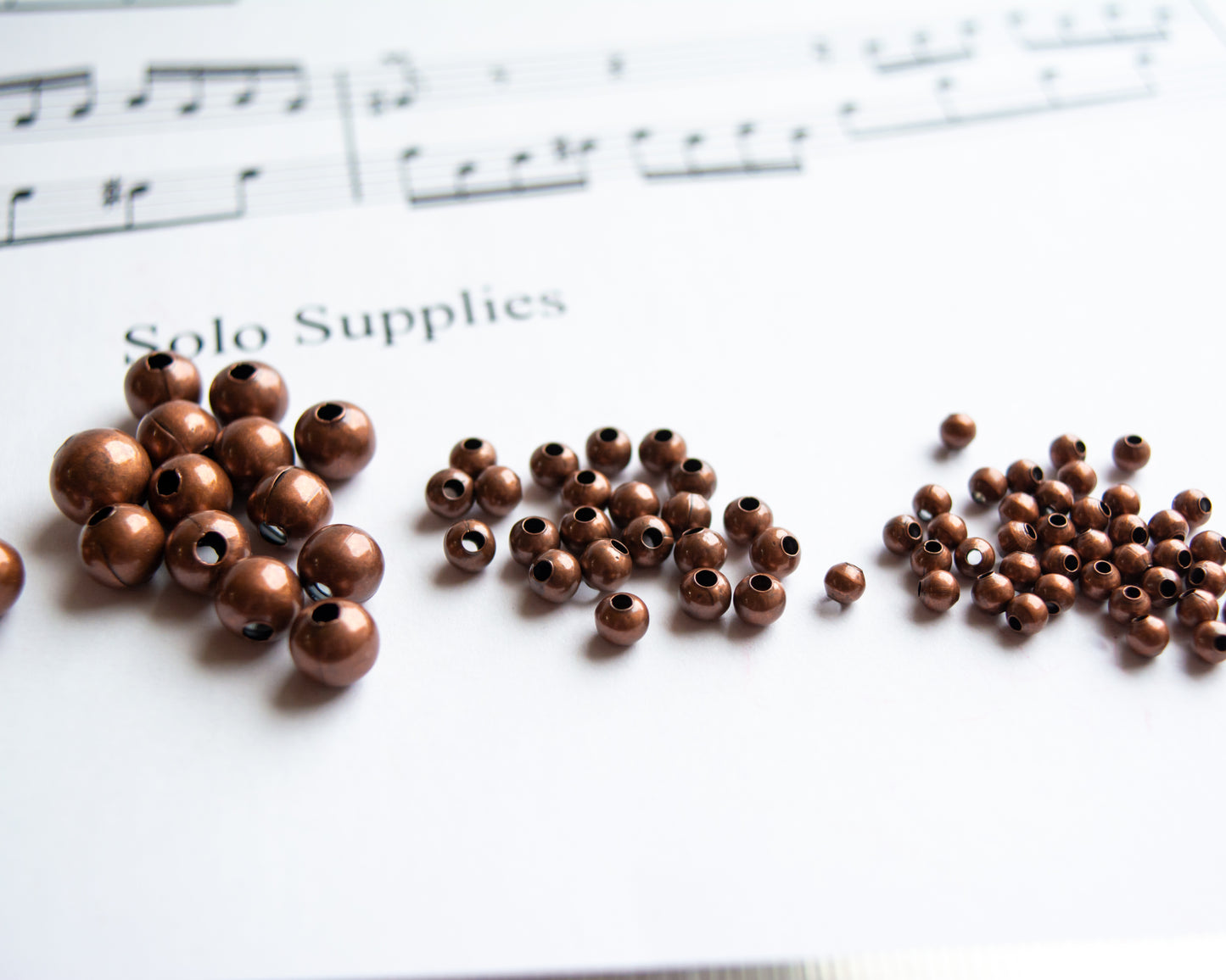 4mm Antiqued Copper-Plated Steel Beads, 100pc Package