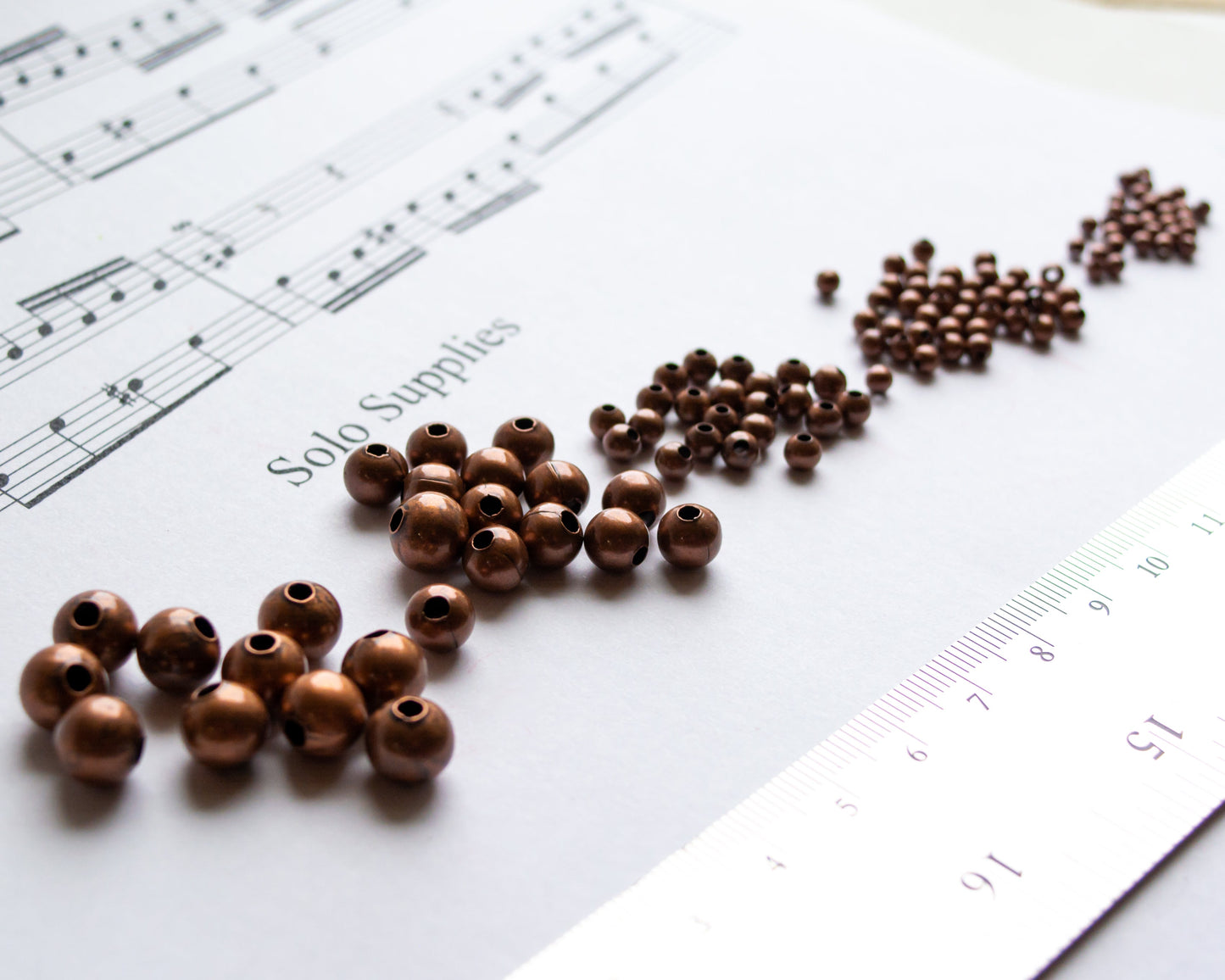3mm Antiqued Copper-Plated Steel Beads, 100pc Package