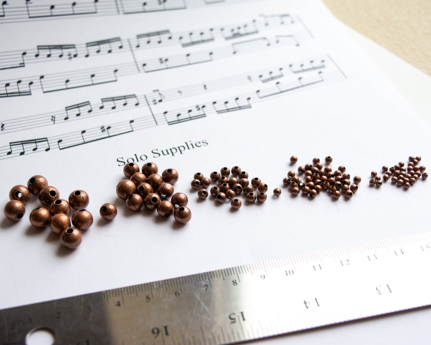 6mm Antiqued Copper-Plated Steel Beads, 50pc Package