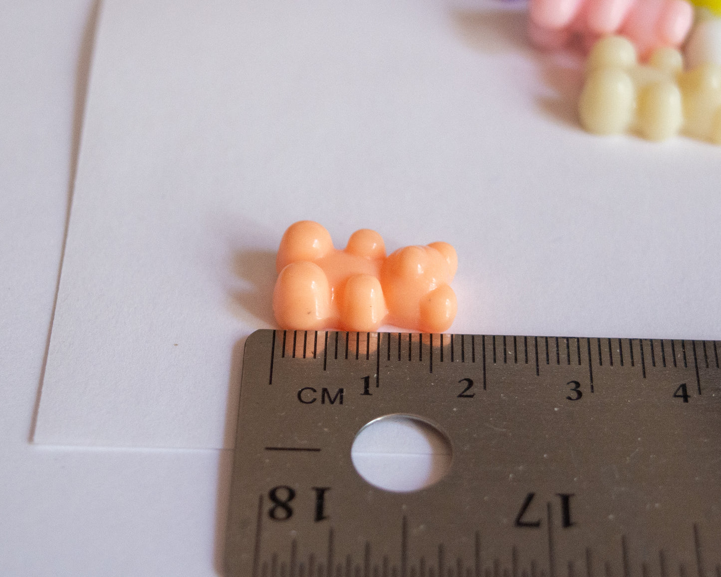 18x11mm Teddy Bear Beads in Pastel Colored Acrylic