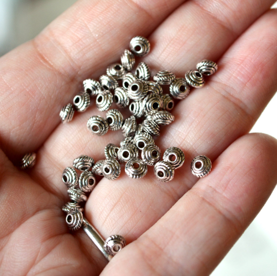 5x3mm Fancy Saucer Spacer Beads