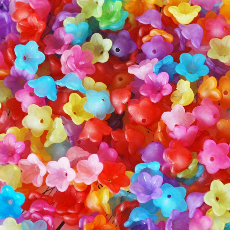 6x12mm Nestable Bell Flower Beads in Many Colors
