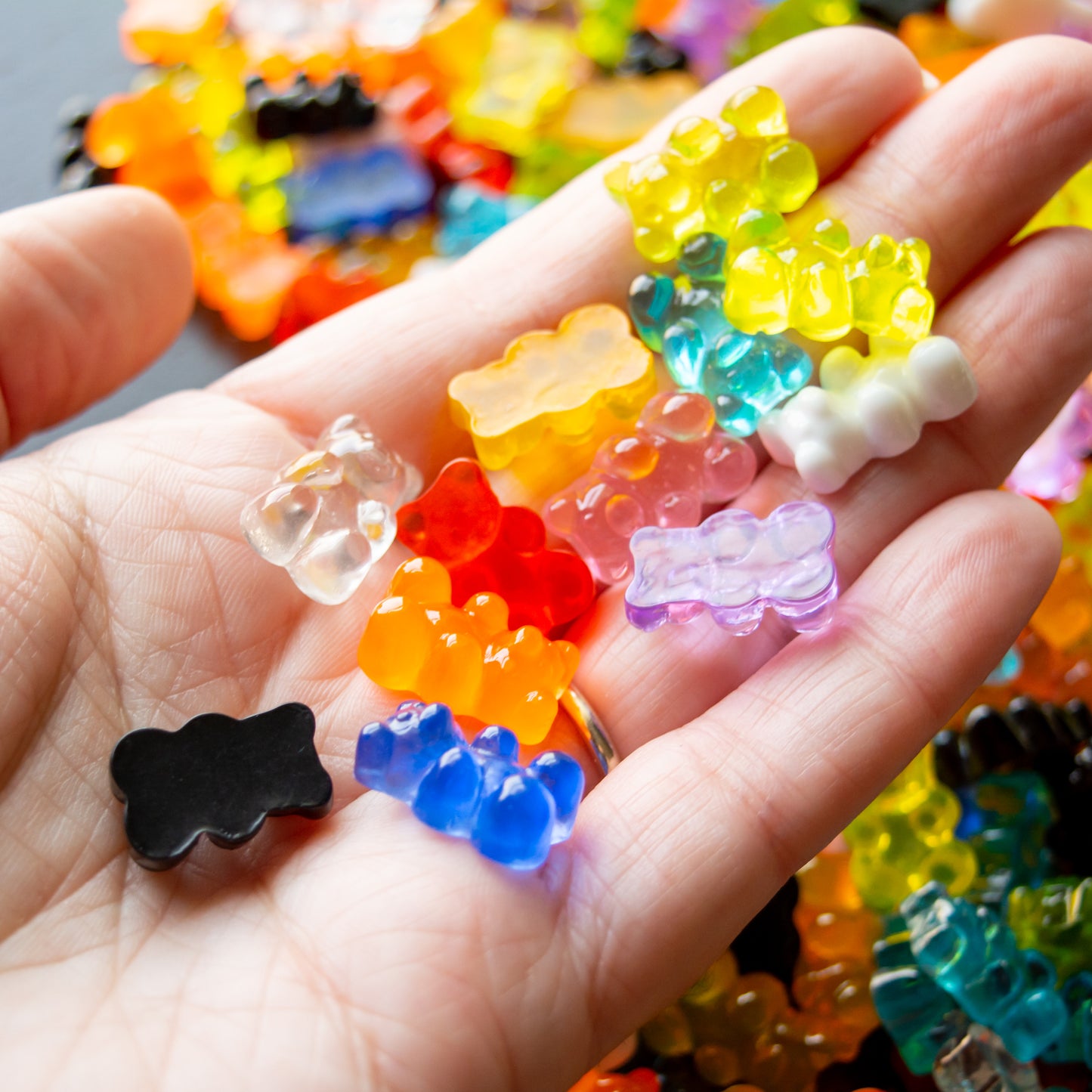 Gummy Bear Cabochons 18x12mm In Colorful Resin