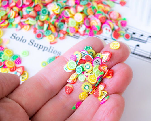 Fruity Mix Polymer Clay Slices for Nail Art, Crafts, Etc