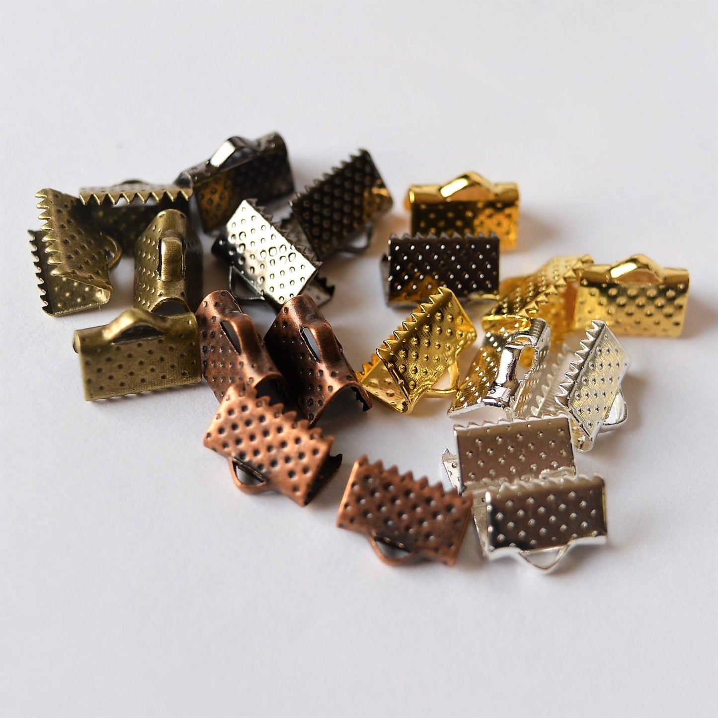 10x8mm Ribbon Crimp Ends