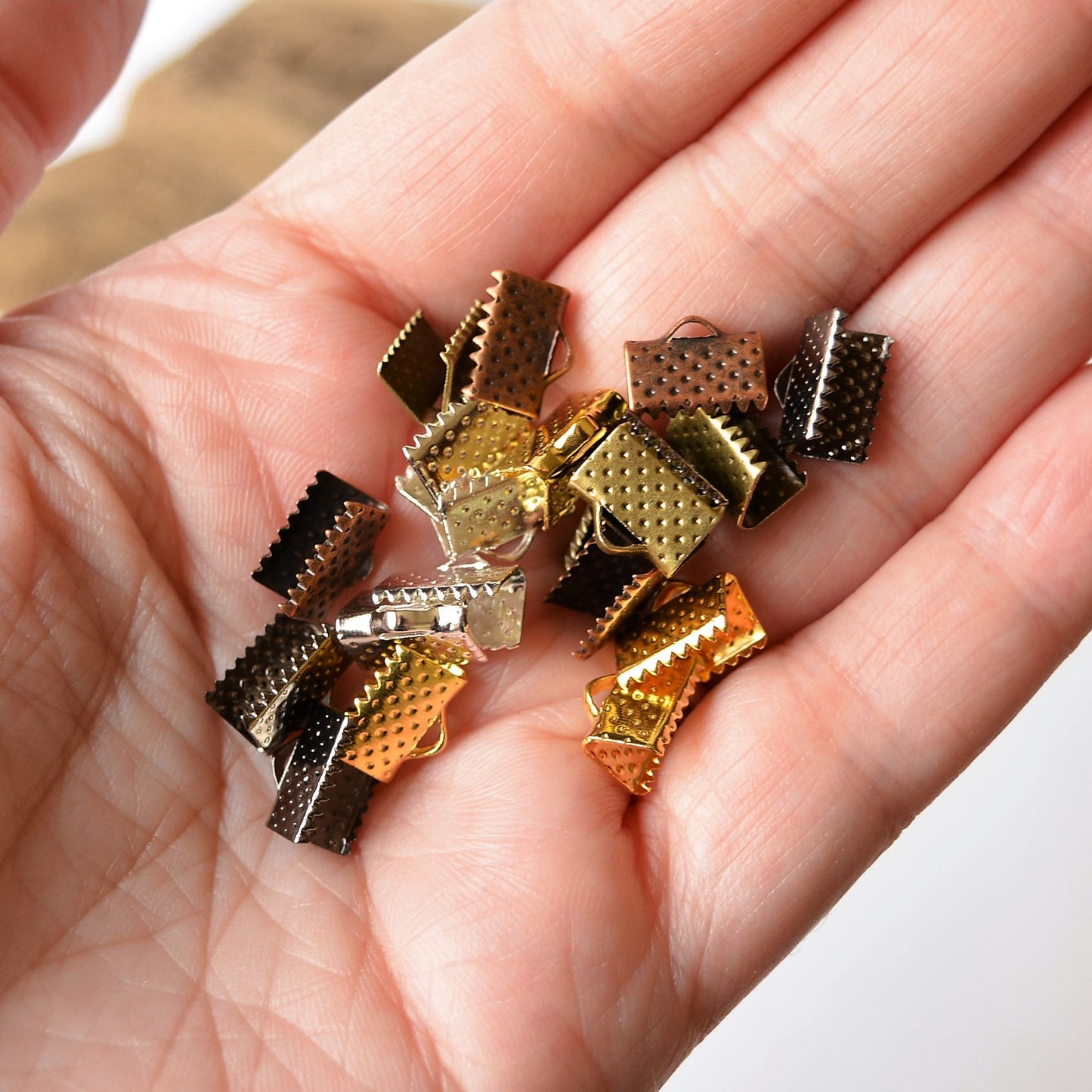 10x8mm Ribbon Crimp Ends