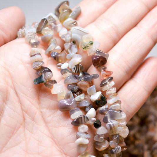 Botswana Agate Chip Beads 34" Strand