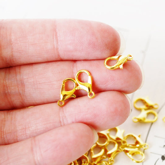 10mm Lobster Clasps in Gold Color